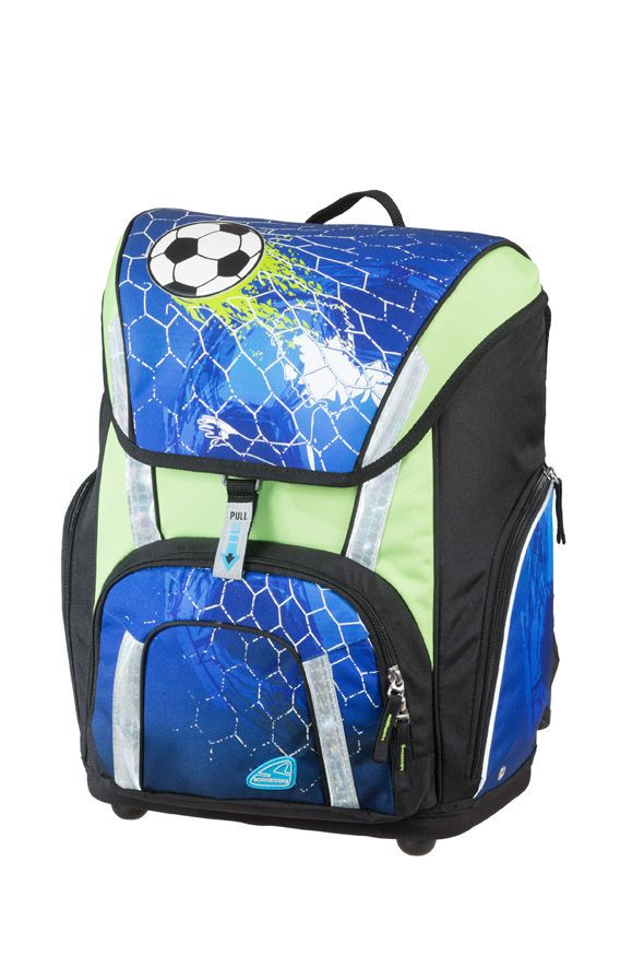 Ghiozdan fotbal SCHNEIDERS, sac sport si etui, cutie carti, inchidere KidClix, ergonomic, 24L - imagine 4